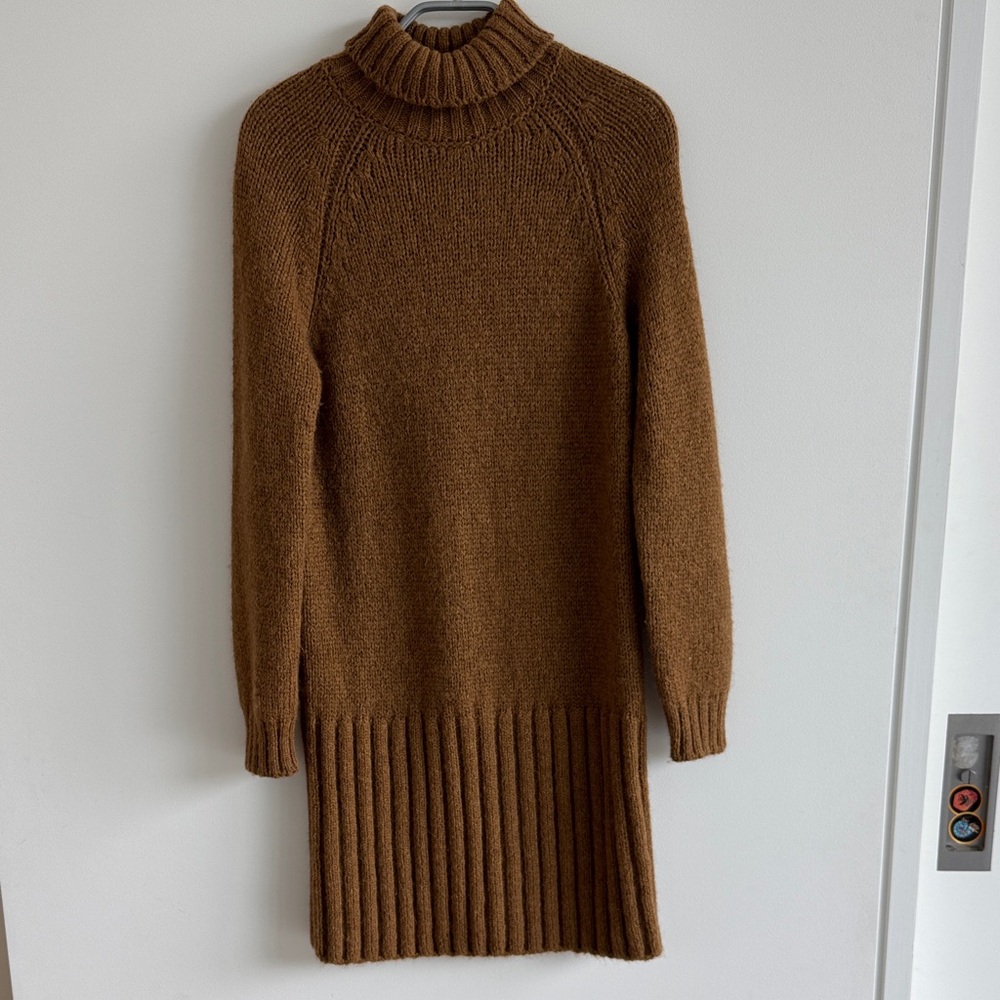 Saint Laurent Camel Knit wool dress